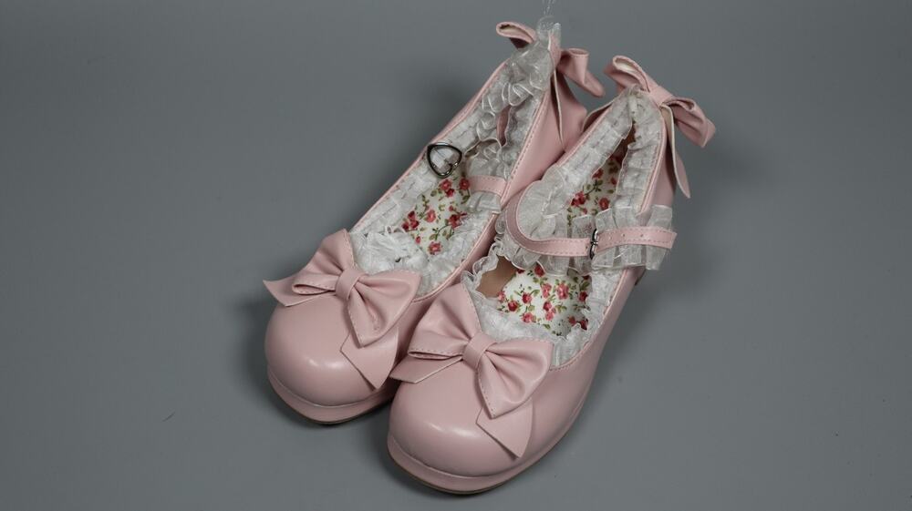 LUXMAX Pink Kawaii Mary Jane Pumps Women Bow Platform Chunky Heels Size 6